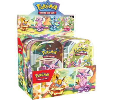 Pokemon Prismatic Evolutions Mini Tin Display