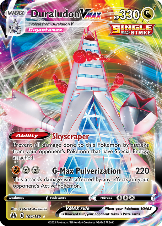 Duraludon VMAX Holo Rare VMAX (104/159) Crown Zenith