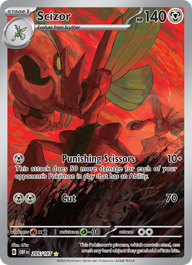 Scizor Illustration rare (205/197) Obsidian Flames