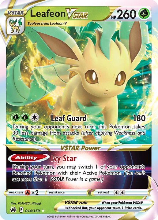 Leafeon VSTAR Rare Holo VSTAR (014/159) Crown Zenith