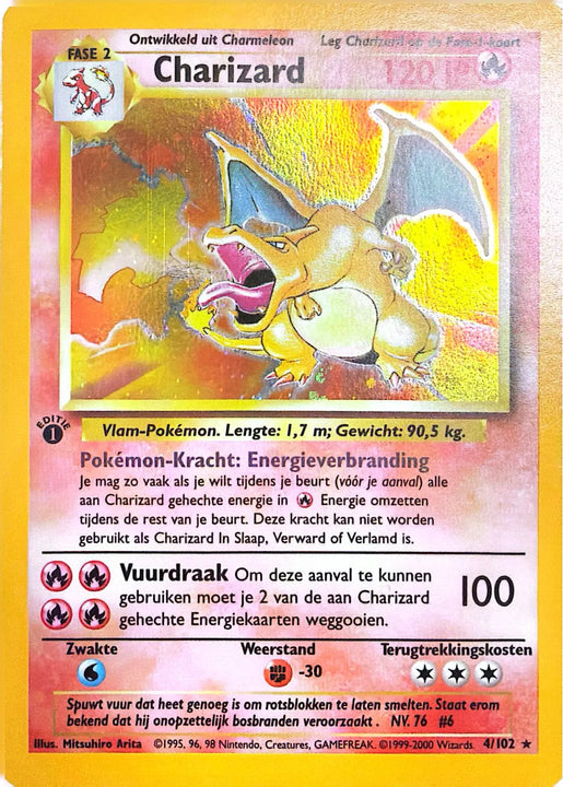 Charizard Rare (4/102) base set - 1st edition [NL]