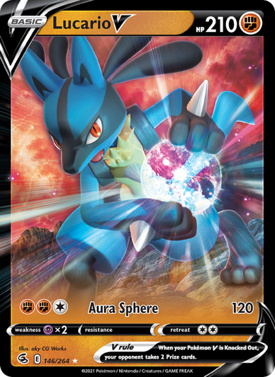 Lucario V Holo Rare V (146/264) swsh8