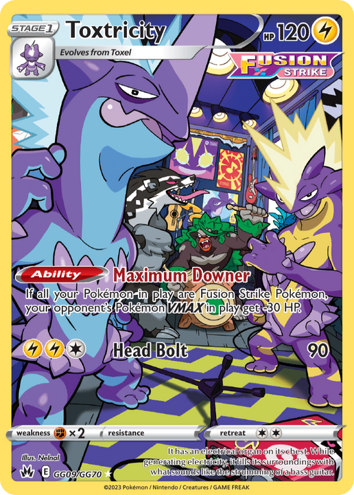 Toxtricity Trainer Gallery Rare Holo (GG09/GG70) Crown Zenith Galarian Gallery