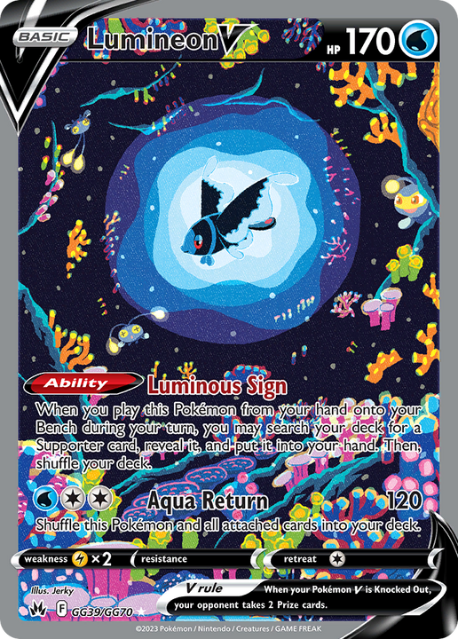 Lumineon V Rare Holo V (GG39/GG70) Crown Zenith Galarian Gallery