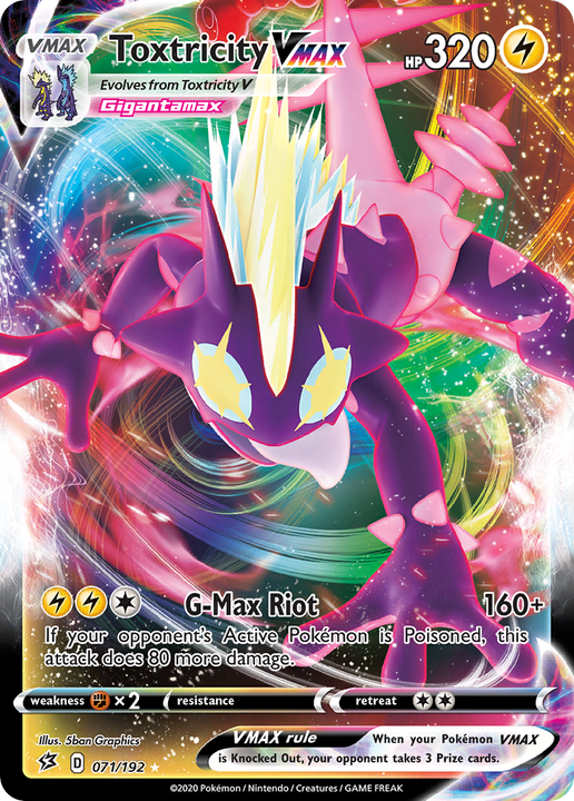 Toxtricity VMAX Holo Rare VMAX (71/192) swsh2