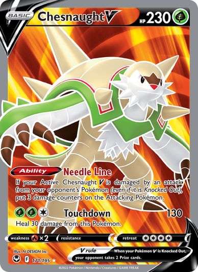 Chesnaught V Ultra Rare (171/195) Silver Tempest