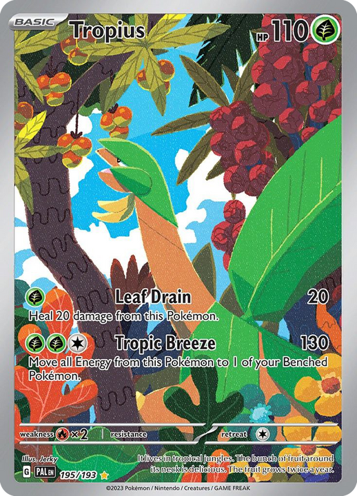 Tropius Illustration rare (195/193) Paldea Evolved