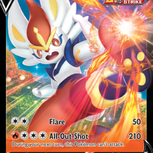 15831777018200-e61f87e74de98700bf49692505caaf4490d8af47.png Cinderace V Holo Rare V (44/264) swsh8