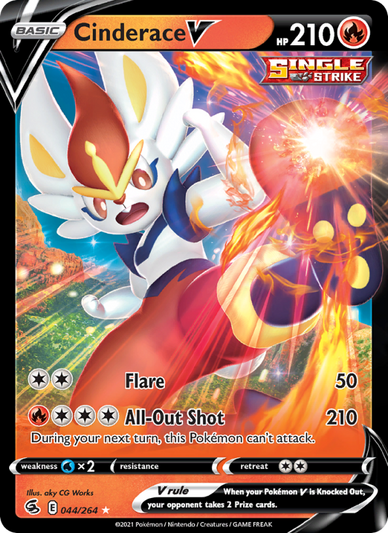 Cinderace V Holo Rare V (44/264) swsh8