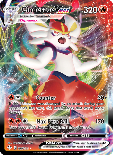 Cinderace VMAX Holo Rare VMAX (19/72) Shining Fates