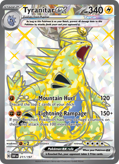 Tyranitar ex Ultra Rare (211/197) Obsidian Flames