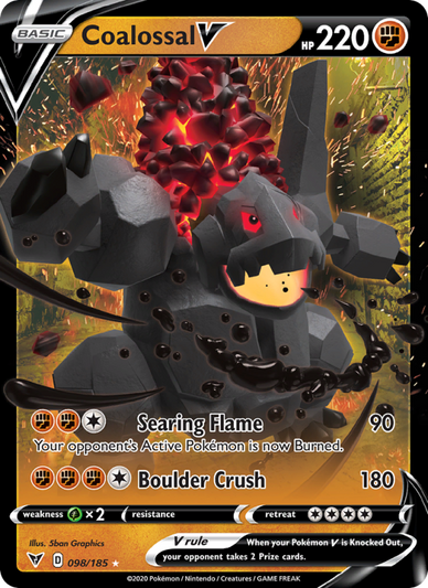 Coalossal V Holo Rare V (98/185) swsh4