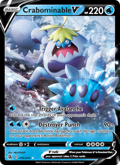 Crabominable V Holo Rare V (76/264) swsh8