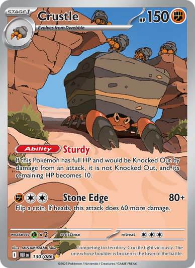 Crustle Illustration rare (130/86) Black Bolt