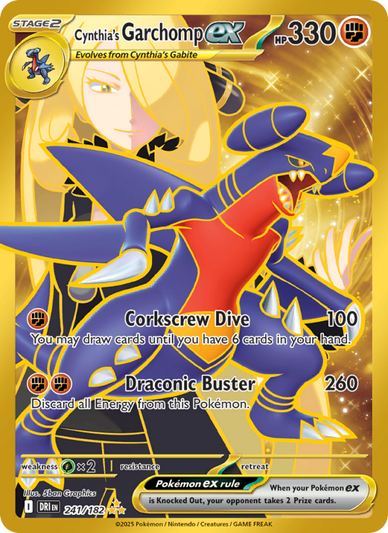 Cynthia's Garchomp ex Hyper rare (241/182) Destined Rivals