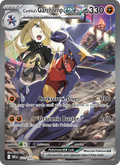 Cynthia's Garchomp ex Special illustration rare (232/182) Destined Rivals