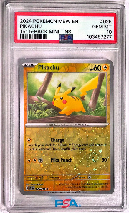 Pokemon Mew En Pikachu - 151 - #025 - PSA 10