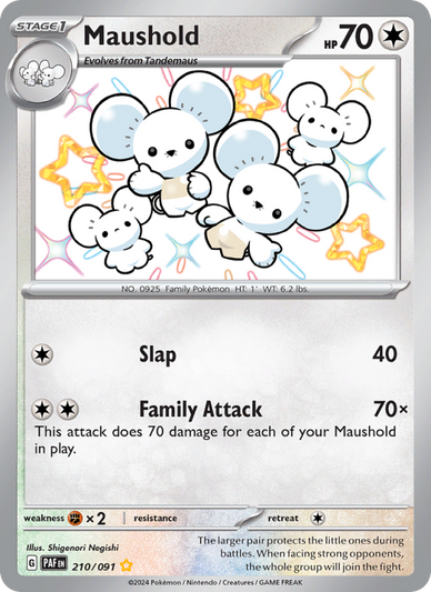 Maushold Shiny rare (210/91) Paldean Fates
