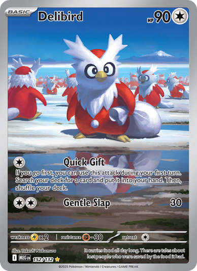 Delibird Illustration rare (152/132) Mega Evolution