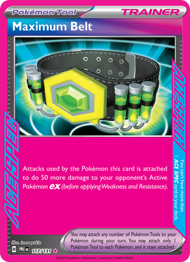 Maximum Belt ACE SPEC Rare (117/131) Prismatic Evolutions