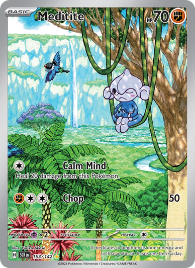 Meditite Illustration rare (153/142) Stellar Crown