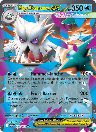 Mega Abomasnow ex Double rare (036/132) Mega Evolution