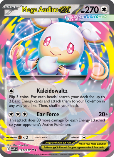 Mega Audino ex Double rare (172/217) Ascended Heroes
