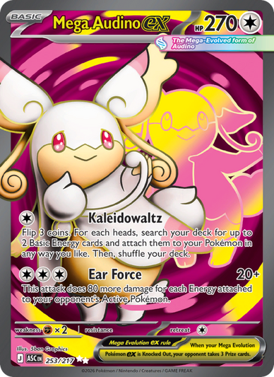 Mega Audino ex Ultra Rare (253/217) Ascended Heroes