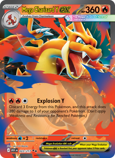 Mega Charizard Y ex Double rare (022/217) Ascended Heroes