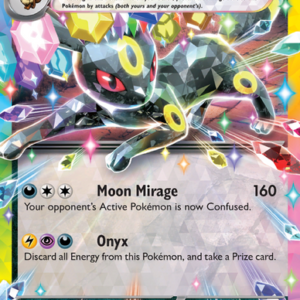 15831785570648-8a1ab9fdfde760823b98117f6b860e20db90fd6e.png Umbreon ex Double rare (060/131) Prismatic Evolutions