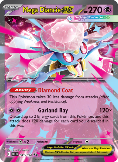 Mega Diancie ex Double rare (041/94) Phantasmal Flames