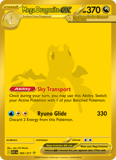 Mega Dragonite ex Mega Hyper Rare (295/217) Ascended Heroes