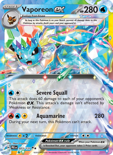 Vaporeon ex Double rare (023/131) Prismatic Evolutions