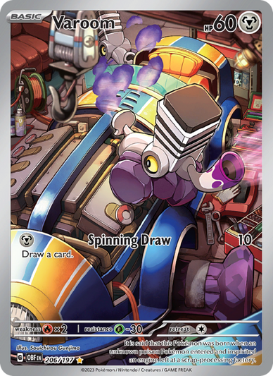 Varoom Illustration rare (206/197) Obsidian Flames