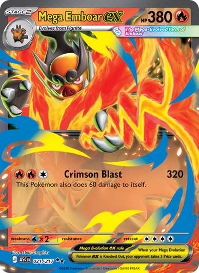 Mega Emboar ex Double rare (031/217) Ascended Heroes