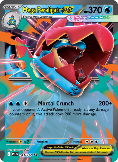 Mega Feraligatr ex Double rare (043/217) Ascended Heroes