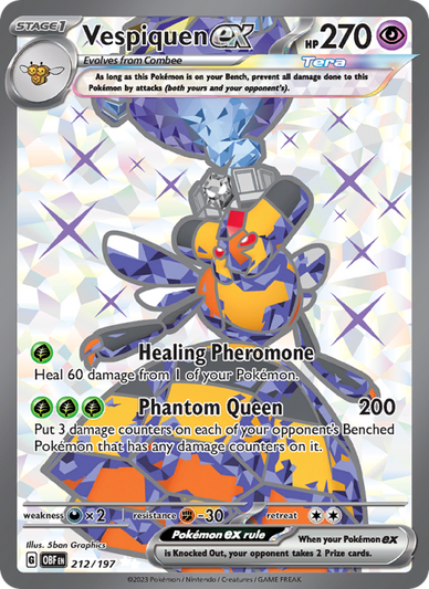 Vespiquen ex Ultra Rare (212/197) Obsidian Flames