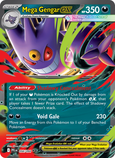 Mega Gengar ex Double rare (056/94) Phantasmal Flames
