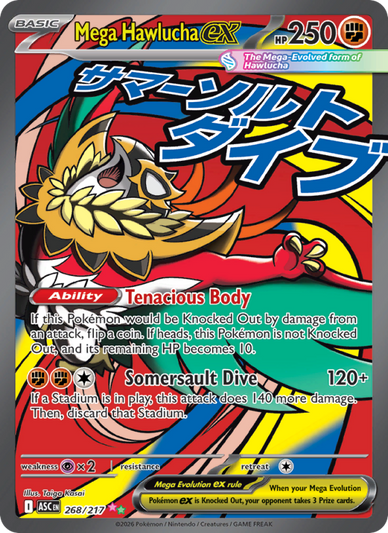 Mega Hawlucha ex Ultra Rare (268/217) Ascended Heroes