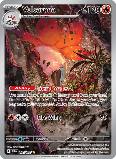 Volcarona Illustration rare (100/86) Black Bolt