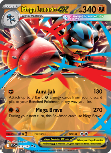 Mega Lucario ex Double rare (113/217) Ascended Heroes