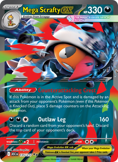 Mega Scrafty ex Double rare (135/217) Ascended Heroes