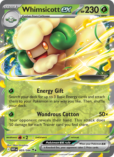 Whimsicott ex Double rare (005/86) White Flare