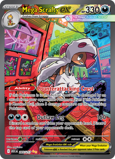 Mega Scrafty ex Special illustration rare (285/217) Ascended Heroes