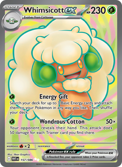 Whimsicott ex Ultra Rare (157/86) White Flare
