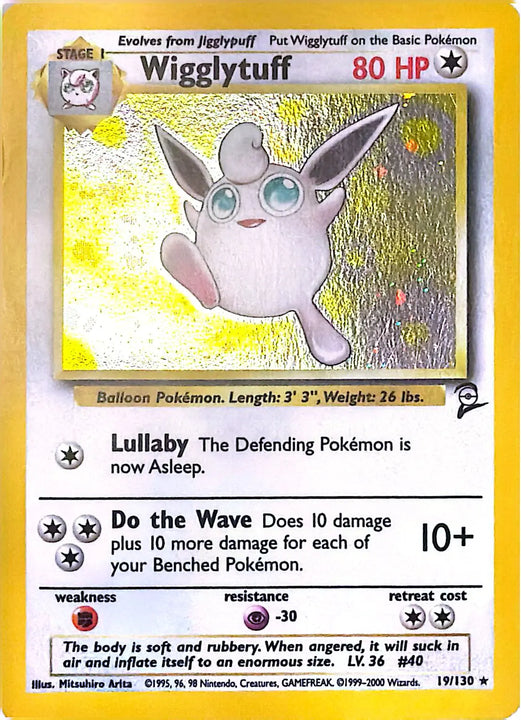 Wigglytuff Rare (19/130) Base Set 2 - GD