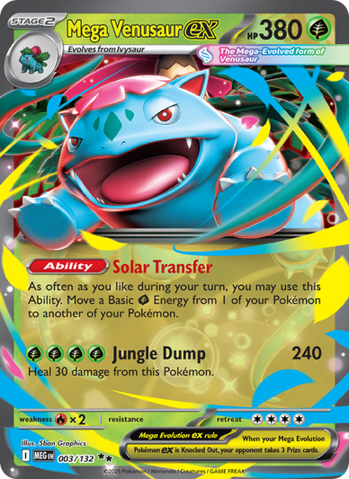 Mega Venusaur ex Double rare (003/132) Mega Evolution