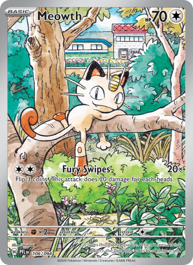 Meowth Illustration rare (106/94) Phantasmal Flames