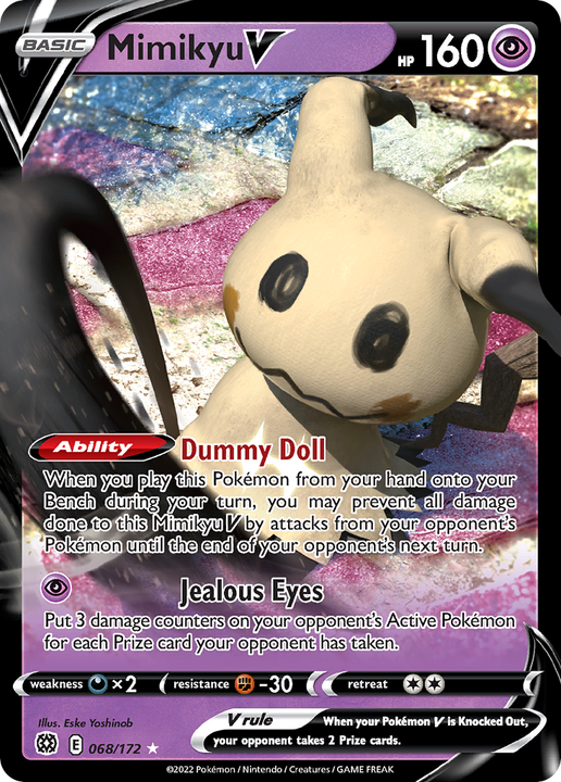 Mimikyu V Rare Holo V (068/172) Brilliant Stars