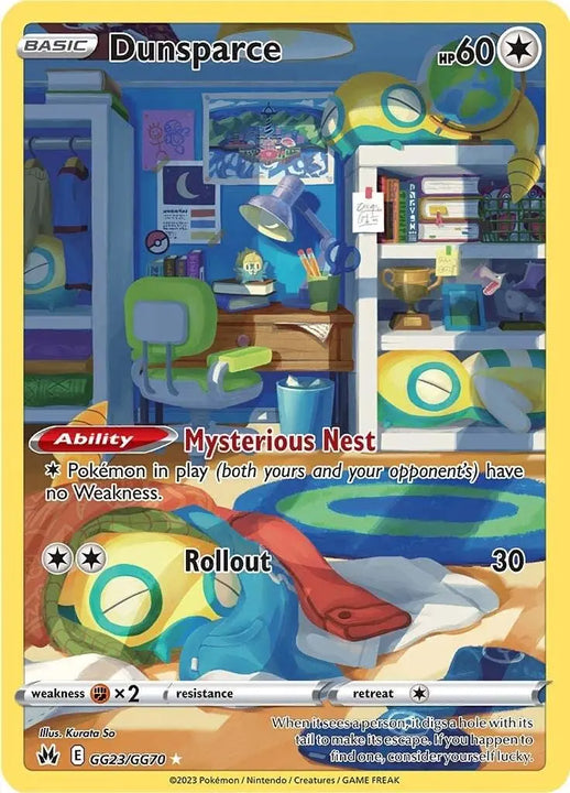 Dunsparce Trainer Gallery Rare Holo (GG23/159) swsh12.5